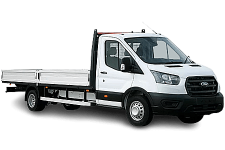 Van Hire Malvern - White Ford Transit Dropside Van - Van hire Malvern